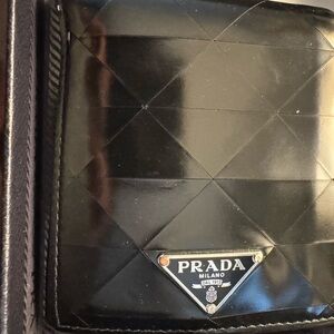 Prada Quilted Black Leather Card Holder